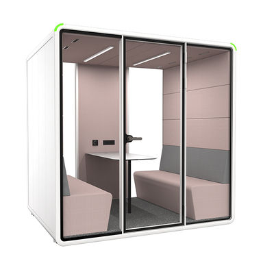Modern Soundproof Booth with 4000K LED Light and STC30dB Acoustic Performance for Office Privacy
