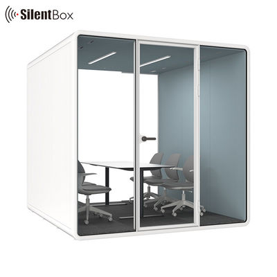 6 Person Capacity Silent Booth with Aluminum+Steel Frame and Modern Design for Office and Studio