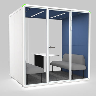 2300x1785x2338mm Size Steel Frame Acoustic Interior Meeting Pod Silent Booth for Office