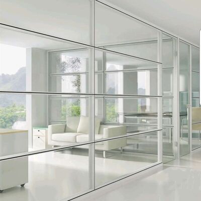 Aluminum Framing Demountable Modular Partition Wall System Glass Door Fixed Aluminum Partition Wall
