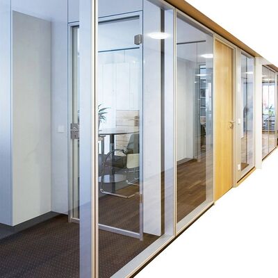 Customized Commercial Office Glass Partition Wall Minimalist Design Room Dividers Office Full Height Glass Wall Partition