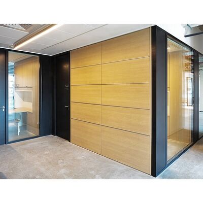 Temporary Metal and Glass and Wooden Partition Walls for Office Room