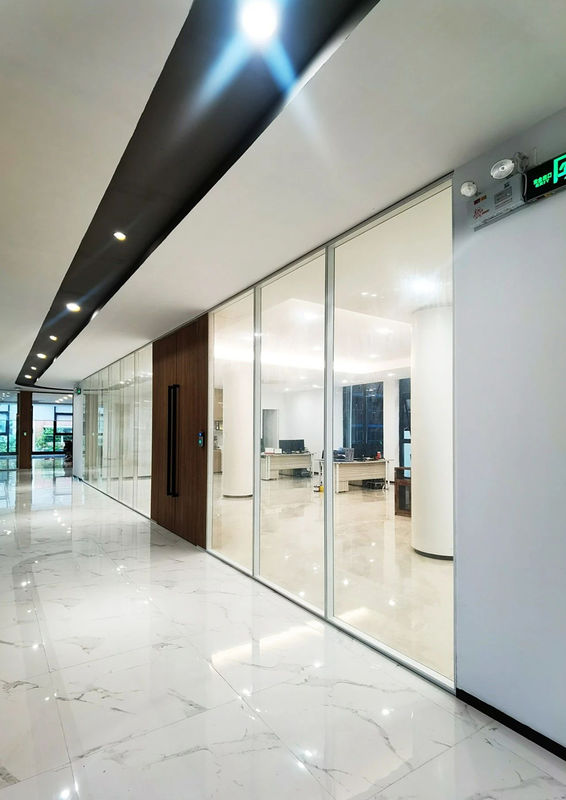 90mm Aluminum Frame Double Glass Modular Partition Wall System